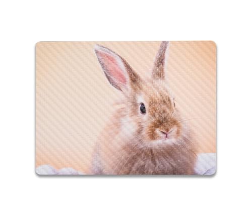 Image of MightySkins Carbon Fiber Skin Compatible with Microsoft Surface Laptop Go 3 (2023) Full Wrap Kit - Bunny | Protective, Durable Textured Carbon Fiber Finish | Made in The USA