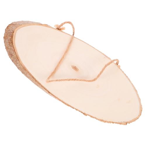 NUOLUX 未完成の楕木製プレート 小型吊り下げ式無地木片 クラフト用丈夫な木製看板 店舗装飾向け