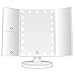 BESTOPE Makeup Vanity Mirror with Lights, 2X/3X Magnification, 21 Led Lighted Mirror with Touch Screen,180? Adjustable Rotation,Dual Power Supply,Portable Trifold Mirror