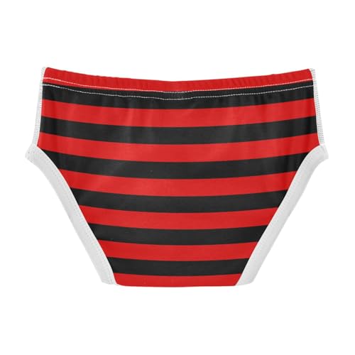 Black Red Stripe Toddler Boy's Underwear 2T2