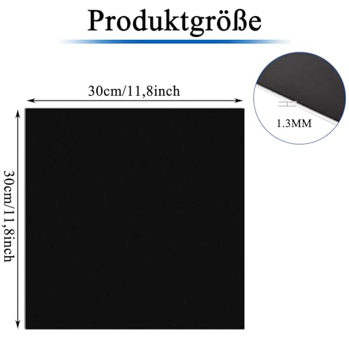 CYEER 20 Stück 30x30CM PVC Bodenbelag Selbstklebend, Vinylboden Selbstklebend Wasserfest Rutschfest, Selbstklebende Bodenfliesen für Küche, Wohnzimmer, Badezimmer (Schwarz)