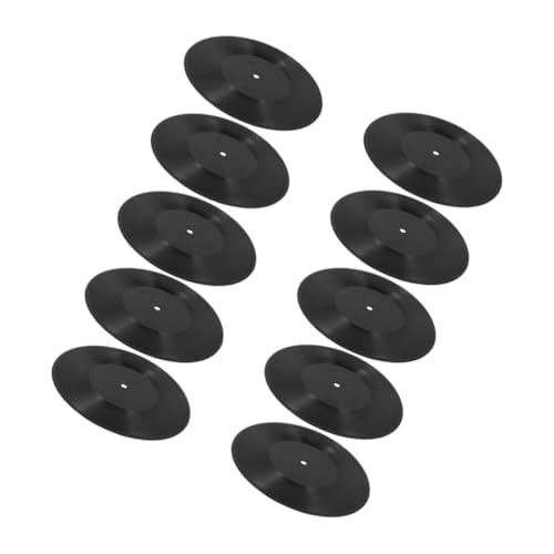 Disques vinyle décoration murale noire esthétique indie et vintage x10