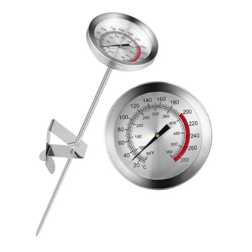 BEBEMOKO Precision Oil Temperature Reading Meter Stainless Steel Food Thermometer for Deep Fry BBQ