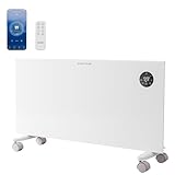 Pasapair Convection Panel Space Heater Indoor Use, 1500W Electric Heater with Wifi App Control, Smart Mica Infrared Heater with Programmable Thermostat, Wall Mount or Standing, Quiet & Eco Mode