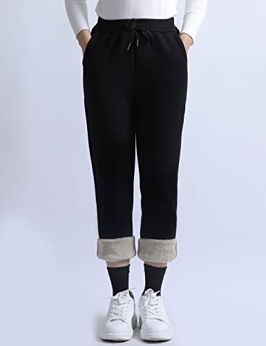 Yeokou Warm Sweatpants Womens Fleece Sherpa Lined Winter Active Running Jogger Pants2