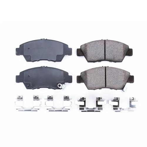 Image of PowerStop Front Brake Pads for Acura RSX 2002-06 |Honda Civic 1993-95 |Civic 2004-05 |Civic del Sol 1994-97 |Fit 2007-08 - Z17 Ceramic Brake Pads & Install Hardware, 17-621