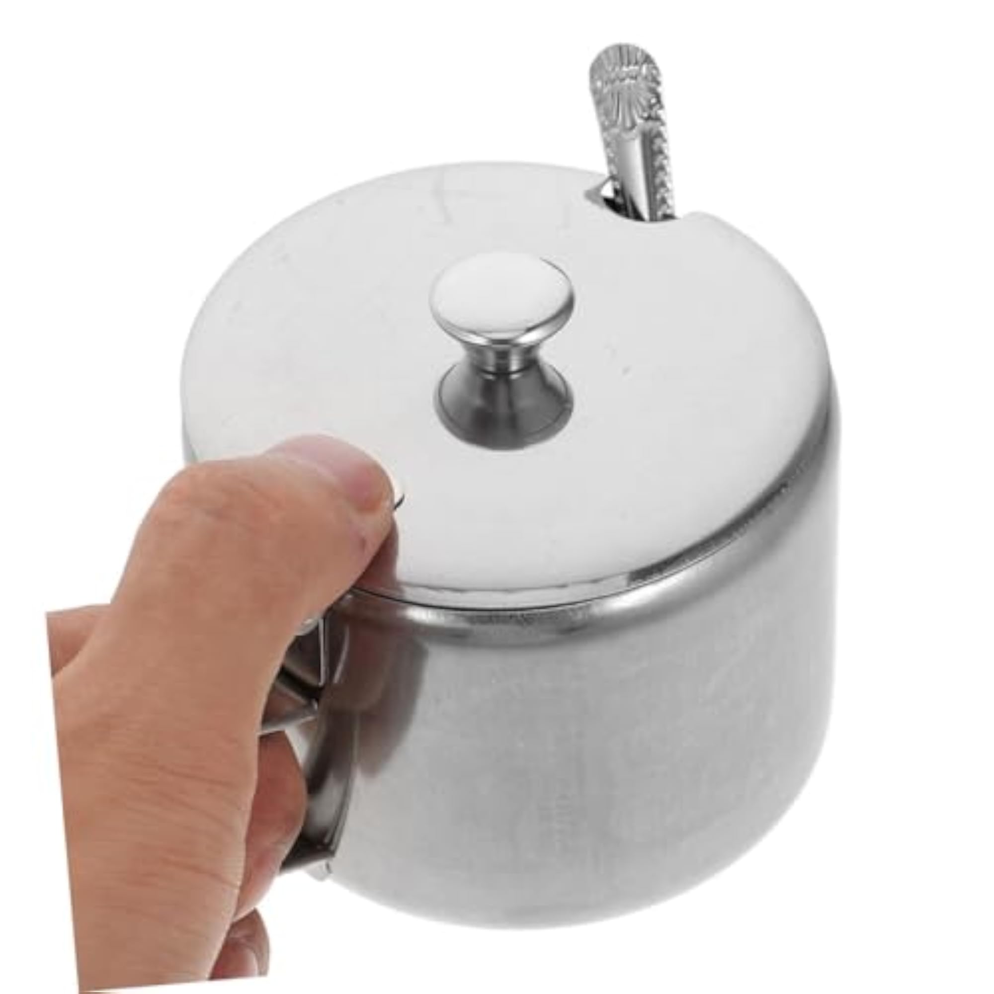 Modern Stainless Steel Sugar Cup Jar with Lid
