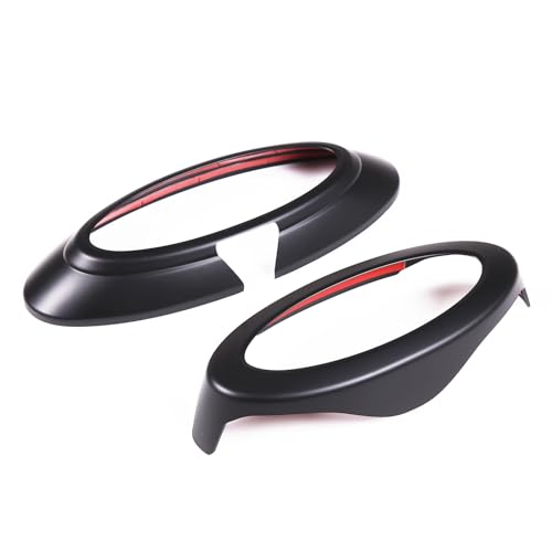 Image of Rear and Front Emblems Trim Ring Cover Compatible with Ford Maverick 2022-2025, Car Front and Rear Logo Circles Cover, Front Hood Rear Trunk Emblem Logo Decorative Accessories (Matt Black)