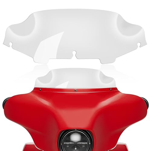 Image of 6 inch Clear Motorcycle Wave Windshield Windscreen Wind Splitter Fit For 1996-2013 Touring Street Glide Electra Glide Tri Glide Flht Flhx Flhtk Flhtc Flhtcu