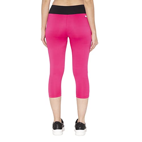 Image of BODYACTIVE Women's High Waisted Yoga Capris with Pockets, Non See Through Workout Sports Running Capri, Tummy Control-LC09-BLK