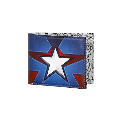 Capitán América Courage-Billetero de Hombre, Azul, 12 x 12 cm | Ya disponible en tu tienda friki favorita! En mundofriki.es! Capitán América Courage-Billetero de Hombre, Azul, 12 x 12 cm | Ya disponible en tu tienda friki favorita! En mundofriki.es!