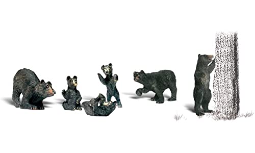 Figurines d'ours Woodland Scenics A2737 pour animer vos forêts miniatures échelle O