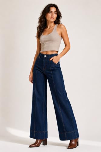 Image of Ben Martin Women High Rise High Waist Stretchable Baggy Oversized Loose Fit Casual Wear Denim Jeans