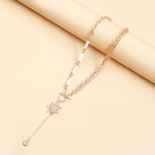 Image of 18k Gold Plated Vintage Dainty Pink Gemstone Bow Pendant Necklace Women Court Style Oval Cut Zircon Necklace