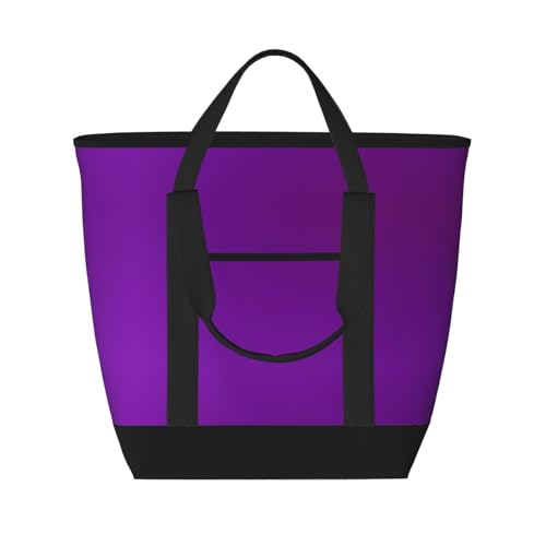 Sac fourre-tout isotherme de grande capacité violet pour repas, pique-nique et voyage