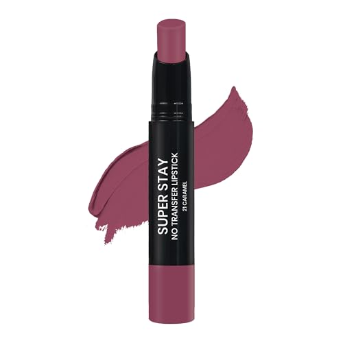 Image of Maliao Super Stay No Transfer Lipstick | Long Lasting Matte Finish | Waterproof & Smudge-Proof Formula | High Pigment Color | Lightweight & Comfortable Wear | Caramel, 3.8g