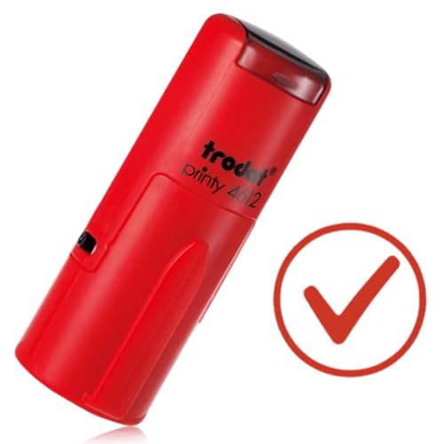 1 Tampon Encreur Trodat 4612 - Tampon Personnalisé Payé Valide Motif Coche pour Enseignants