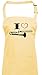 Grembiule da cucina, musica I love trombone pompino per, Cotone, Lemon, 72 cm x 86 cm