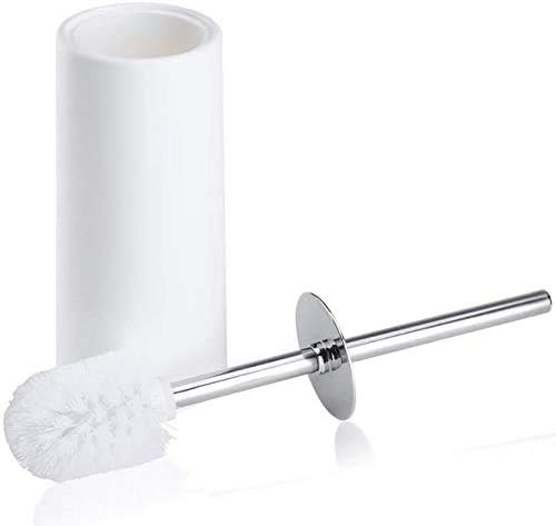 Brosse WC robuste avec poignée acier inoxydable et support toilette nettoyage facile