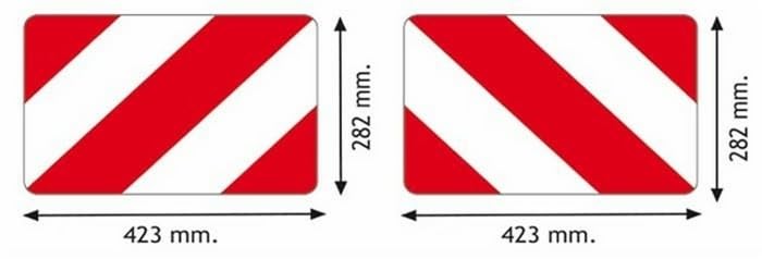 AMA Pannelli Segnalazione 42x28 cm per Convogli Agricoli Francia/Germania