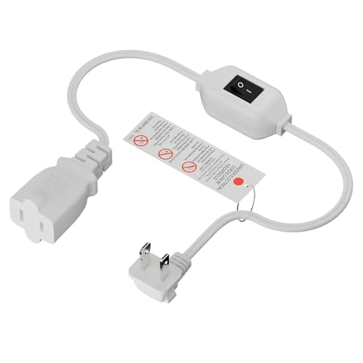 2FT On Off Switch Extension Cord, Plugrand Angled 2Prong Polarized Cord | Extension Cord with On-Off Inline Switch 12A 125V for Your Chargers/Lamp/Power Adapters, 16AWG Cord, White