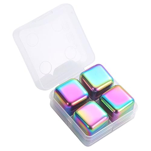 Cubos de Gelo de Metal, Cubos de Gelo Reutilizáveis ​​de Aço Inoxidável, Cubos de Gelo, Pedras de Uísque Com Pinça de Gelo Quick Chilling Clean Whisky Stone para Scotch,