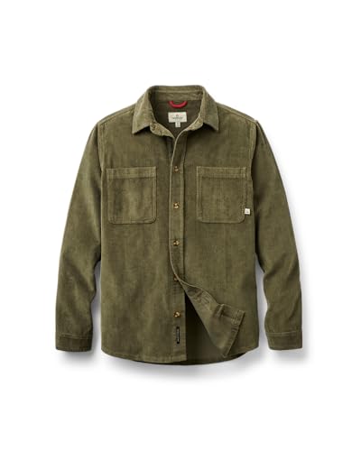 Image of Passenger Men's Backcountry Cord Shirt (UK, Alpha, M, Regular, Regular, Dusty Olive)