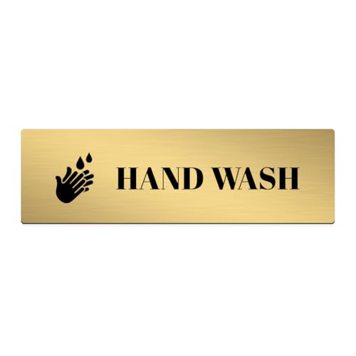 Image of Brushed Silver PVC Office Sign with Double-Sided Tape | Durable 10x3 Inch Signage for Clinics, Malls, Gyms & Hospitals - Available in Silver & Gold (Brushed Gold, Hand Wash)