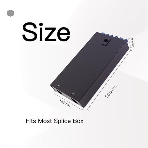 Image of SC SM 6Port Box +Cables Wall Mount Fiber Enclosure with Splicing Module and Loaded 6 Port SC-UPC Singlemode LGX Panel