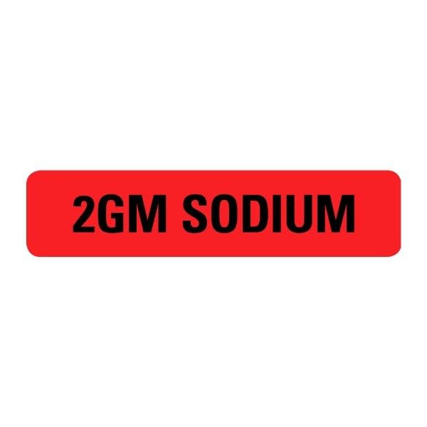 LabeValue | 2GM Sodium Food Service Medical Labels LV-MFSL2