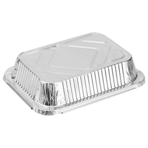 SEUICYNE 30 Stück Aluschalen mit Deckel, 1000ml Aluminium Grillschalen, 229x169x50mm Einweg Aluminium Tropfschalen, Aluminiumschalen Alubehälter Alu Grillschalen für Grillen Backen Einfrieren Kochen