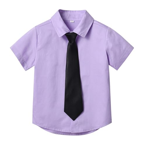 Cárdigan de Manga Corta de un Pecho para niños y niñas, Camisa de Color Caramelo con Solapa, Color sólido, verano/325