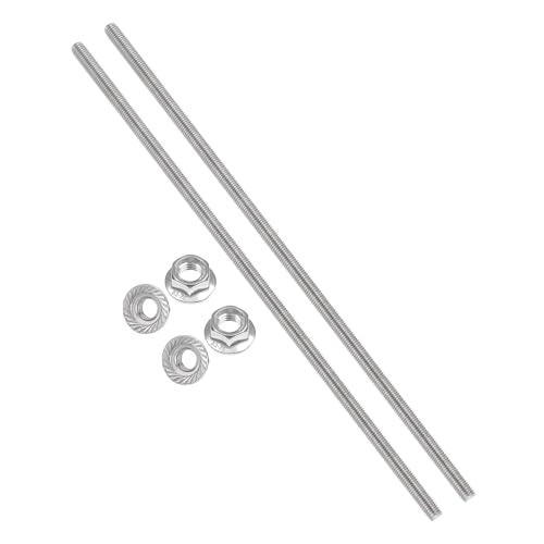 Varillas roscadas M10 de acero inoxidable 304 con tuercas de brida PATIKIL 2 juegos