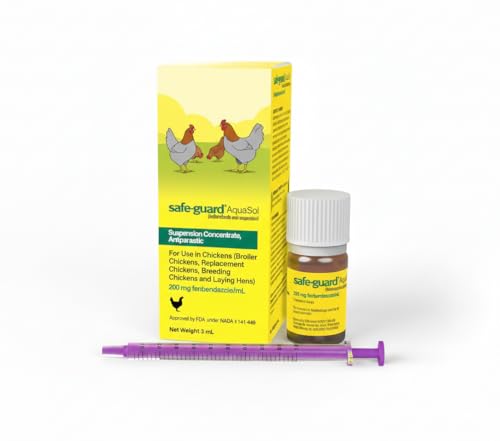 Aquasol Dewormer for Chickens 3 mL Simple 5-Day Treatment Schedule Protection for Your Entire Flock