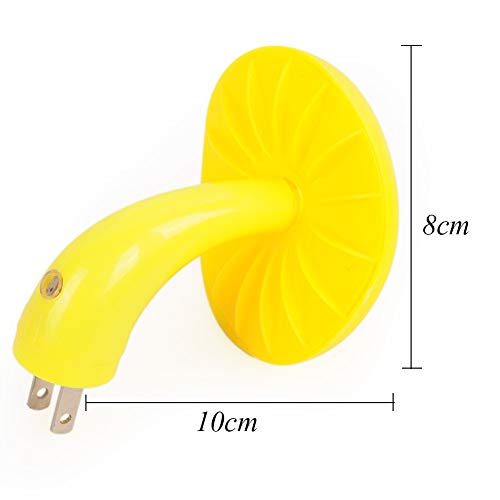 Esupport Mushroom-Shaped Energy Saving Sensor Led Night Light With Plug Yellow(Average Life Expectancy 50000H) #TOP4