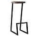 Nordic Kute Lite Drewno Stołek Barowy Ukośny Trójkąt, Mocny I Piękny Kłody Są Ręcznie Polerowane,Nadaje Się Do Blatów, Kuchni I Domów (Color : Black, Size : 34X34X65CM)