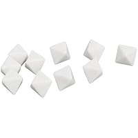 Akozon Juego de 20 Dados Blancos de Ocho Caras, en y