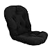 Tekstrutowany obrotowy bujany krzesło, poduszkę 48"x 24", podkładki na krzesło meblowe patio - ciemnoszary/446 (Color : Black)