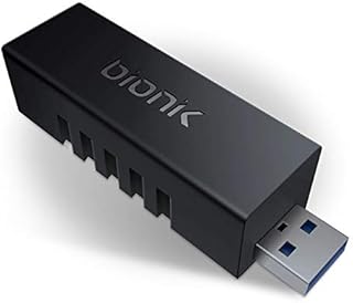 Bionik Giganet Adapter USB 3.0 to Wired Ethernet: Compatible with Nintendo Switch, Fully Hidden In-Dock Size, Gigabit 10/100/1000 LAN Port, High Airflow Grill Pattern