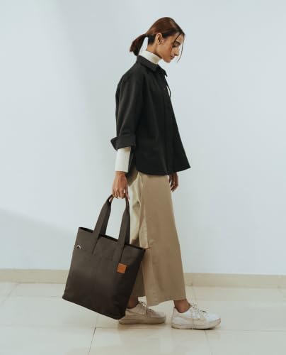 Image of DailyObjects All Time Canvas Daily Tote Bag | Spacious, Stylish, Sturdy Handbag Zippered Compartment | Fits laptops of up to 13.3 inches | Office and Travel Friendly