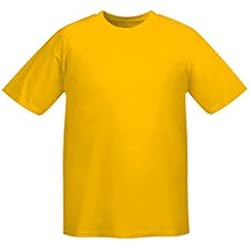 Uniformes Para Talleres Mecanicos MISEMIYA - Camiseta Uniforme Laboral Industrial Taller MECÁNICO TÉCNICO Fontanero ALBAÑIL- Ref.001 - M, Amarillo