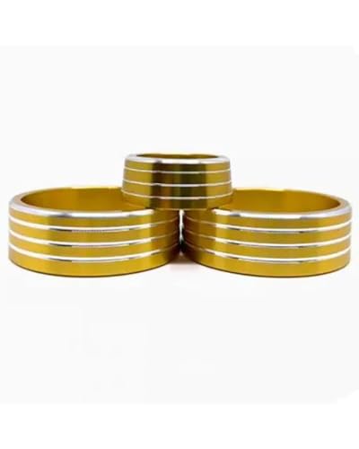 Temperature Adjustment Knob Car Center Console Air Conditioning Temperature Heating Knob Climate Control HVAC (Yellow)
