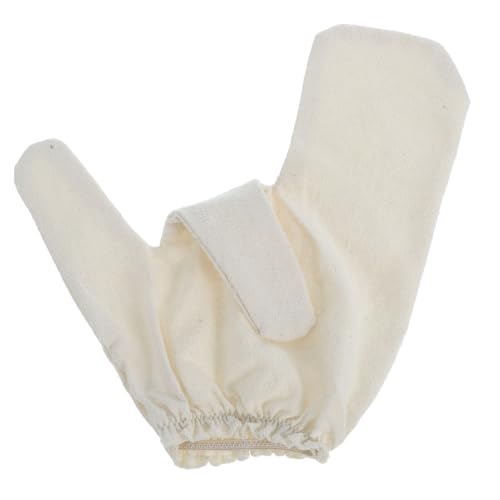 CLISPEED Guantes Exfoliantes De Seda Guantes Exfoliantes De Manos Y Cuerpo Guantes De Baño Para Ducha Guantes Exfoliantes Para Masaje Guantes De Ducha Exfoliantes De Seda Cruda Beige