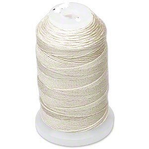 Simply Silk Beading Thread Cord Size FF Ecru 0.015 Inch 0.38mm Spool 115 Yards for Stringing Weaving Knotting