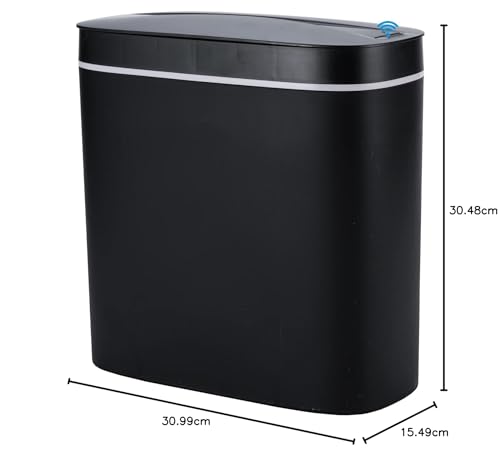 Cubo de basura de baño manos libres contra olores y bacterias con sensor inteligente 14L 7