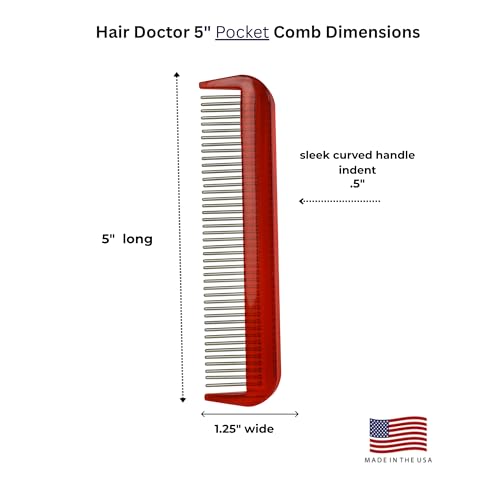 Image of Cat Comb - Ferrari Red, 5 inch - Silky Smooth Rotating Teeth for Gently Detangling Matted Cat Hair, Stimulates Natural Oil Production, Stainless Steel, Made in USA, Vet Recommended