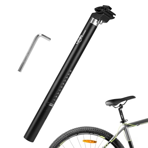 LALAGO Reggisella Bicicletta 27,2 mm Tubo Sella Alluminio Reggisella 400mm per Mountain Bike Bici da Strada Bici da Pista