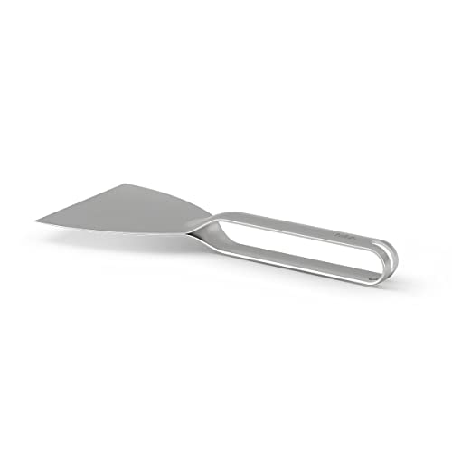 höfats - Spachtel silber - Grillspachtel und Wender zum Zerteilen und Verrühren von Grillgut sowie zum Reinigen der Plancha - Grill Zubehör aus 100% Edelstahl, Spülmaschinenfest