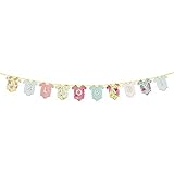 Talking Tables Truly Baby Hanging Bunting Banner in Shape of Baby Clothes for a Baby Shower, Multicolor