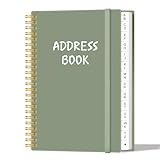 Address Book with Alphabetical Tabs - Telephone & Address Book with Address Contacts, Special Date, Phone, Birthday & Internet Login Password for Home and Office, 4.3' x 6.2', Green